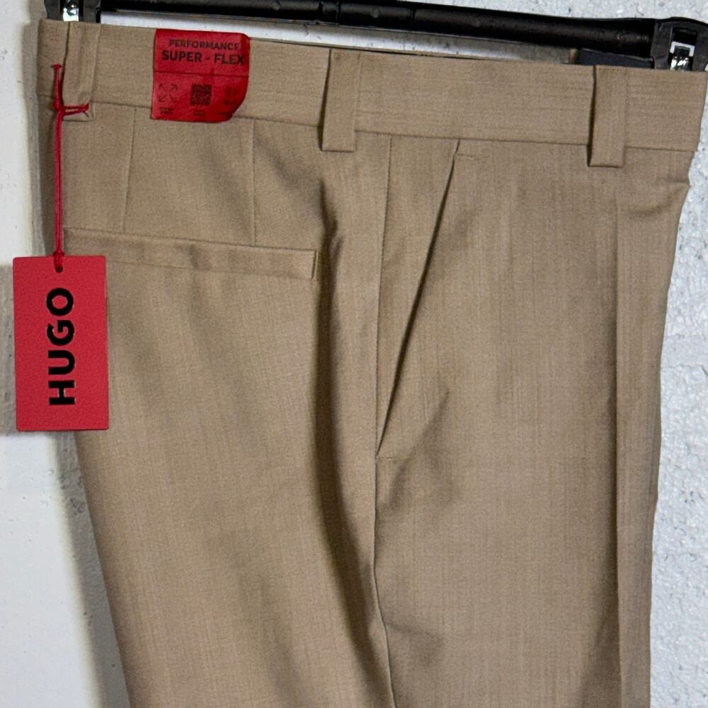 Hugo Boss Men's Modern-Fit Suit Pants Medium Beige 30R $198